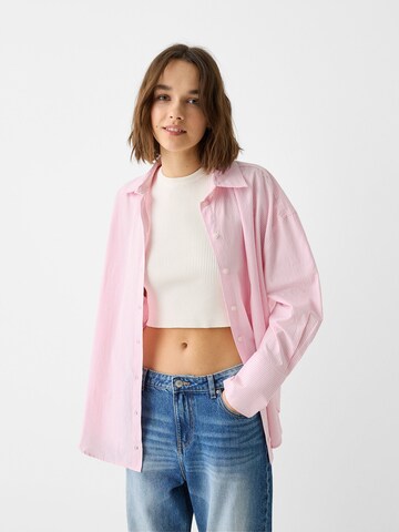 Chemisier Bershka en rose : devant