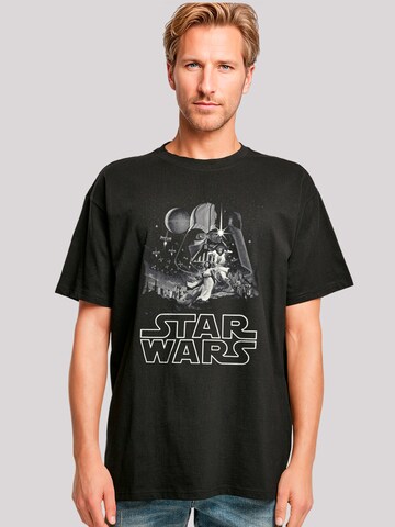 F4NT4STIC Shirt 'Star Wars Vintage Poster' in Zwart: voorkant