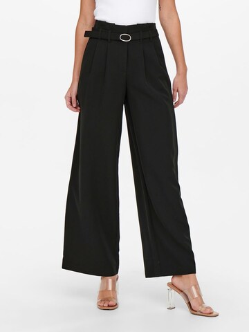 ONLY Wide leg Pleat-Front Pants 'Payton-Maia' in Black: front