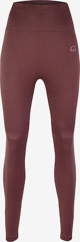 BeShaped Workout Pants 'Lichaam Boost' in Brown: front