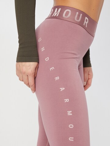 UNDER ARMOUR Skinny Workout Pants in Pink