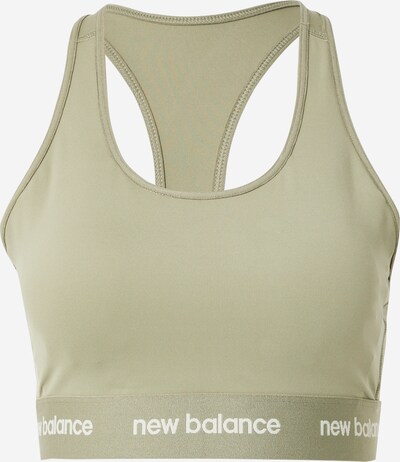 new balance Soutien-gorge de sport en vert pastel / blanc, Vue avec produit