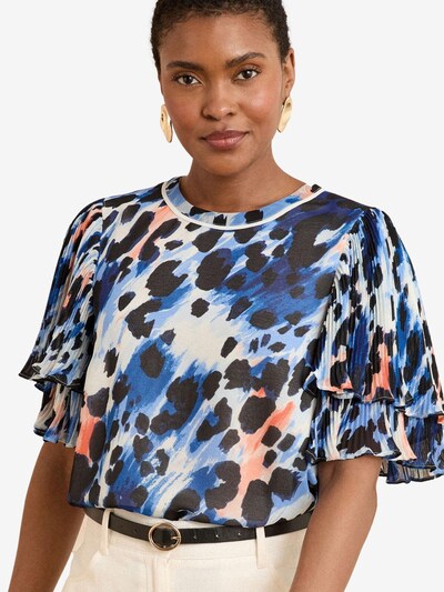 love & roses Blouse in Blue / Coral / Black / Off white, Item view