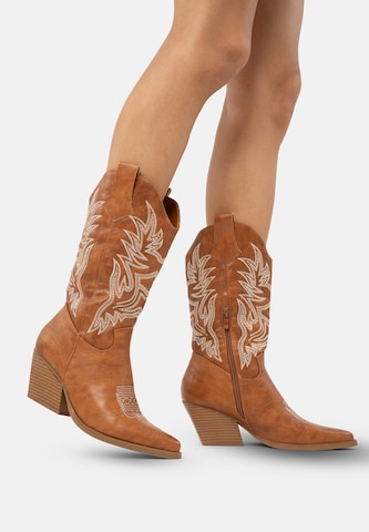 Salinyang Comwboystøvler i brun