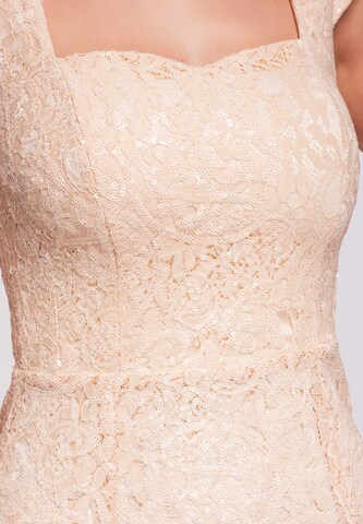 Ombre Cocktailjurk in Beige