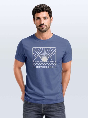 Neverless Shirt 'Sonnenuntergang' in Blue