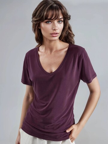 T-shirt Busem en violet : devant