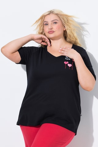 Ulla Popken Slaapshirt in Zwart