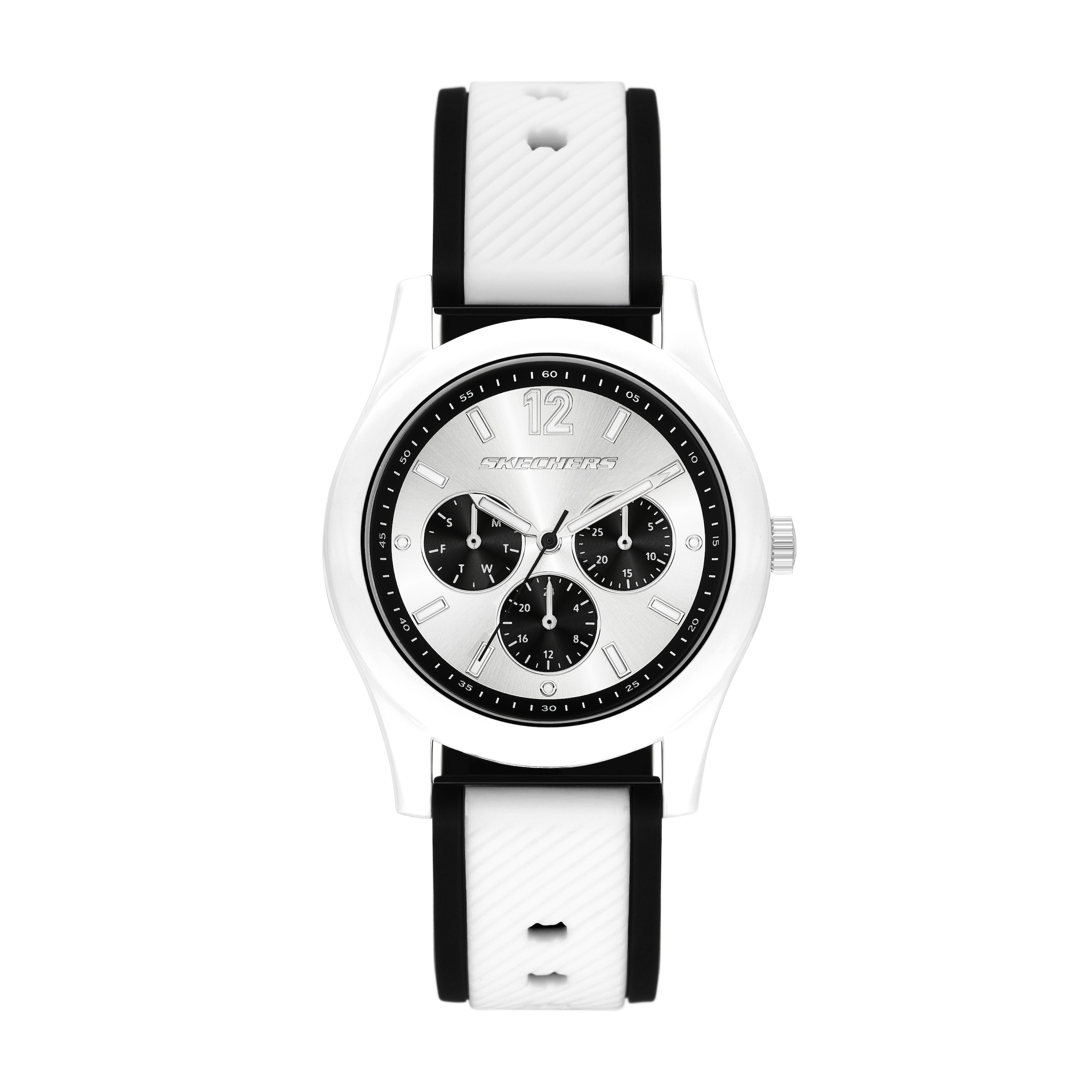 SKECHERS Analog Watch in One size in Black / Silver / White, Item view
