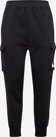 Effilé Pantalon cargo Nike Sportswear en noir : devant