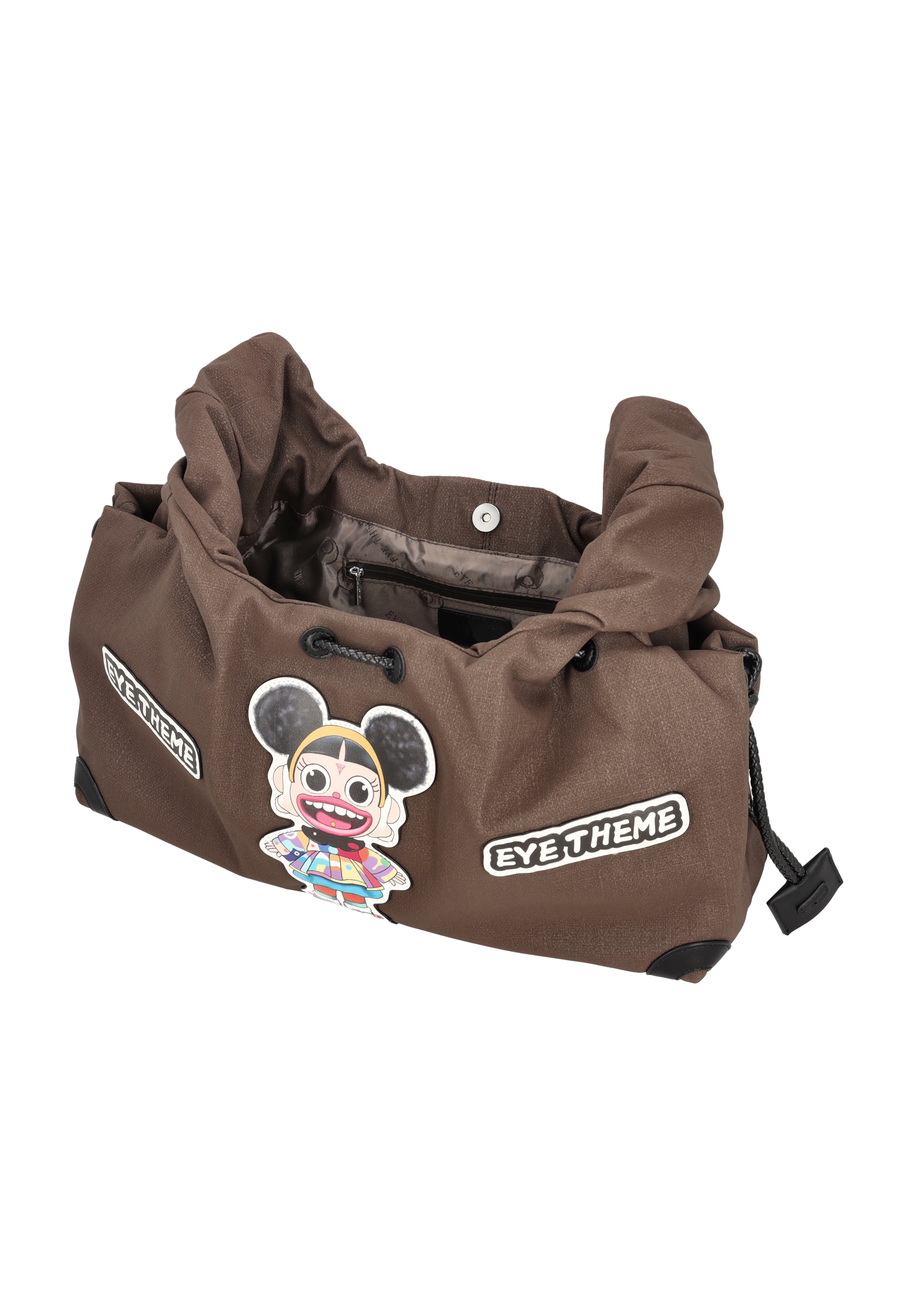 myMo Pop - Bolso de hombro 'Pop Eye Theme' en marrón