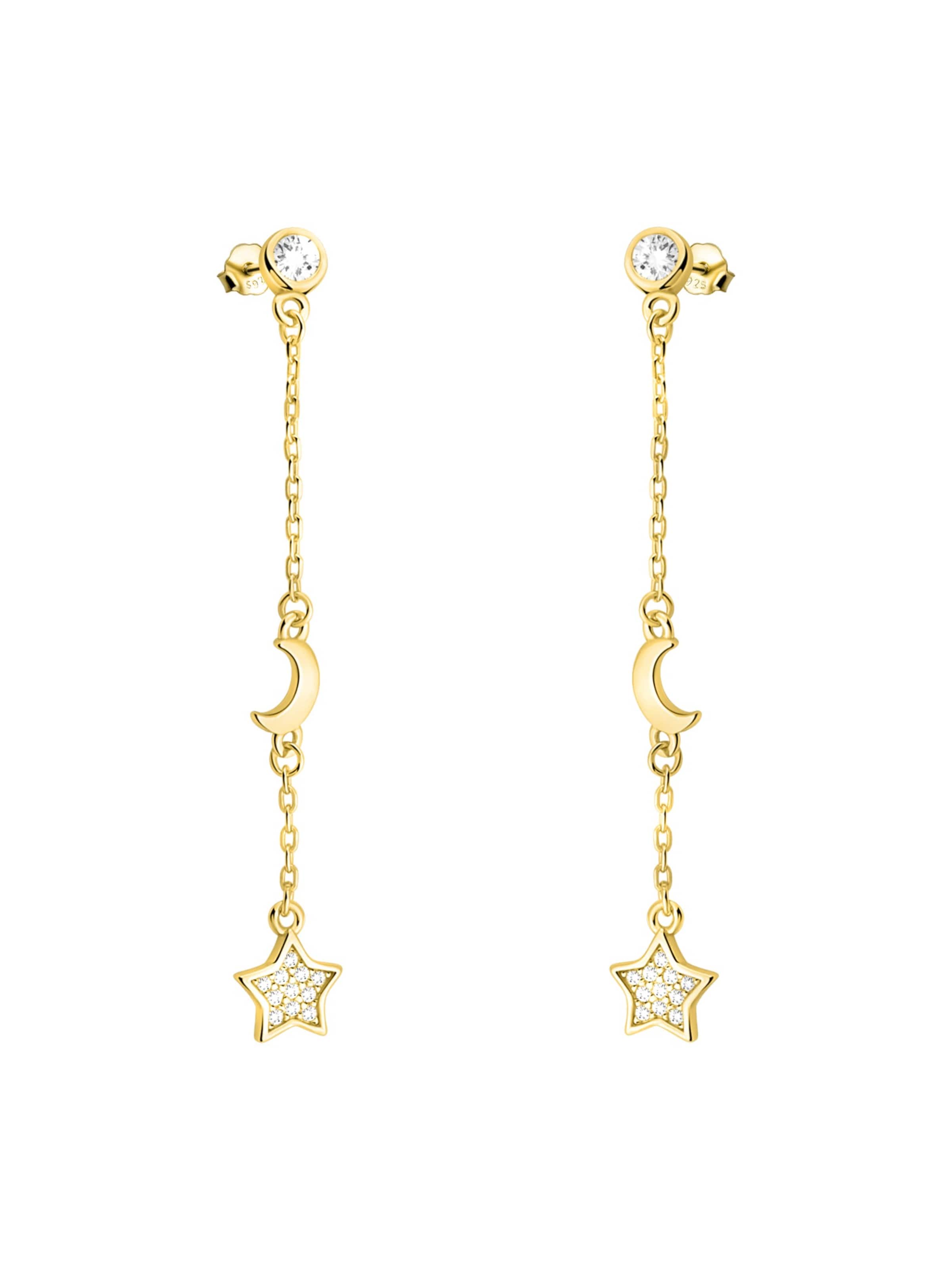 Sofia Milani Ohrringe 'Star'‌‌‌‌‌‌‌‌‌‌ in Gold: Vorderseite