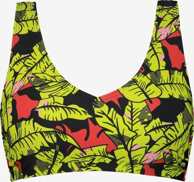 Studio Untold Bikinitop in limette / rot / schwarz, Produktansicht