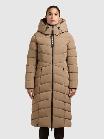 Manteau d’hiver 'Fiska' khujo en marron : devant