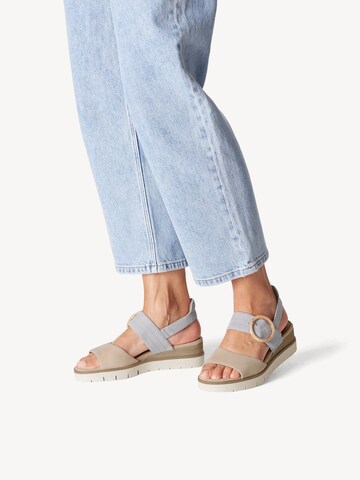 Tamaris Sandaal in Beige: voorkant