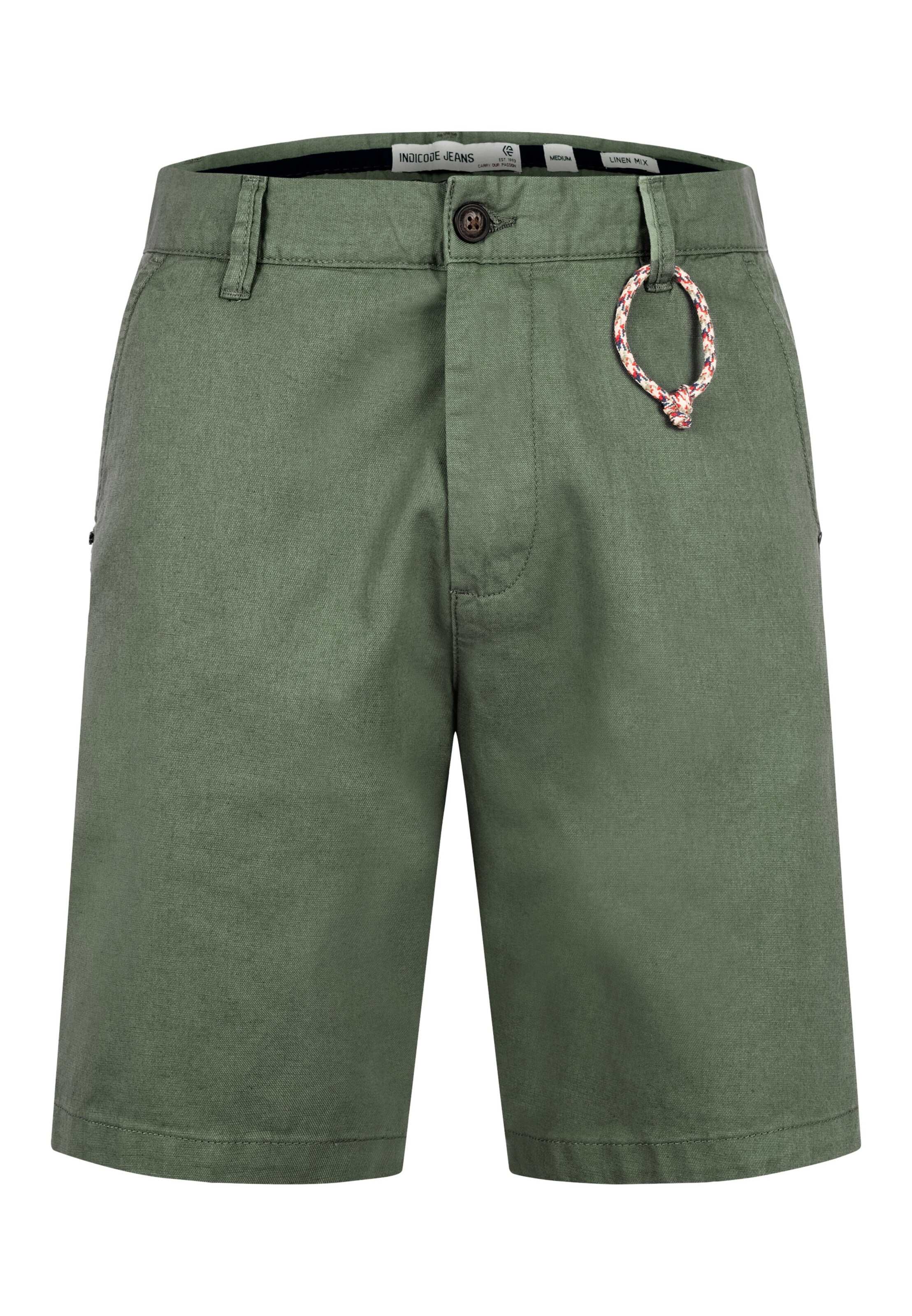 INDICODE JEANS Chino 'Melio' in Groen: voorkant