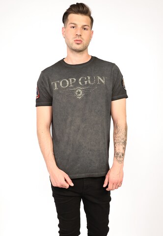 TOP GUN Shirt ' 20213001 ' ' in Grijs: voorkant