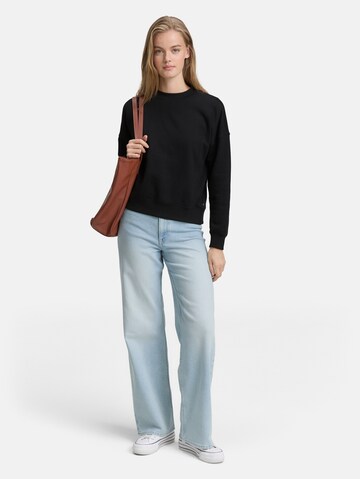 TOM TAILOR DENIM Sweatshirt in Black