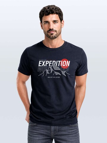 Neverless Shirt 'Expedition Northlane' in Blue: front