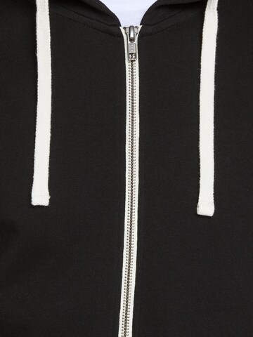 JACK & JONES - Ajuste regular Sudadera con cremallera 'Holmen' en negro