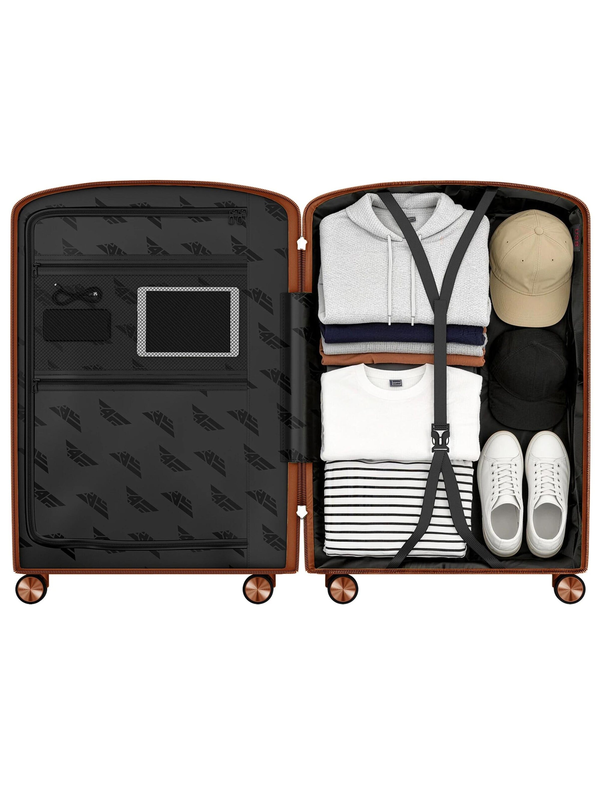 4FLY Suitcase Set 'Pixel' in Brown
