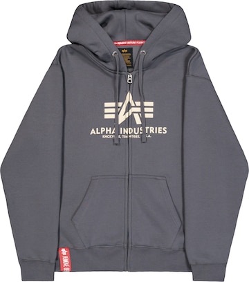 ALPHA INDUSTRIES Jopa na zadrgo 'Basic' | siva barva: sprednja stran
