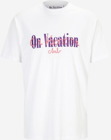 On Vacation Club Shirt 'Scribble' in White: front