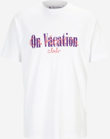 On Vacation Club Shirt 'Scribble' in White: front