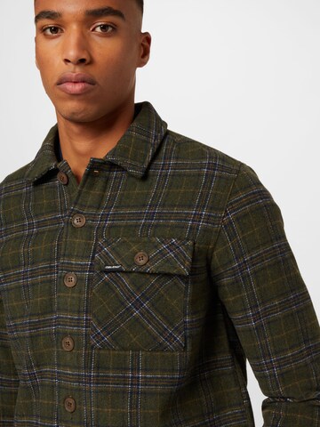 BLEND Regular fit Button Up Shirt in Green