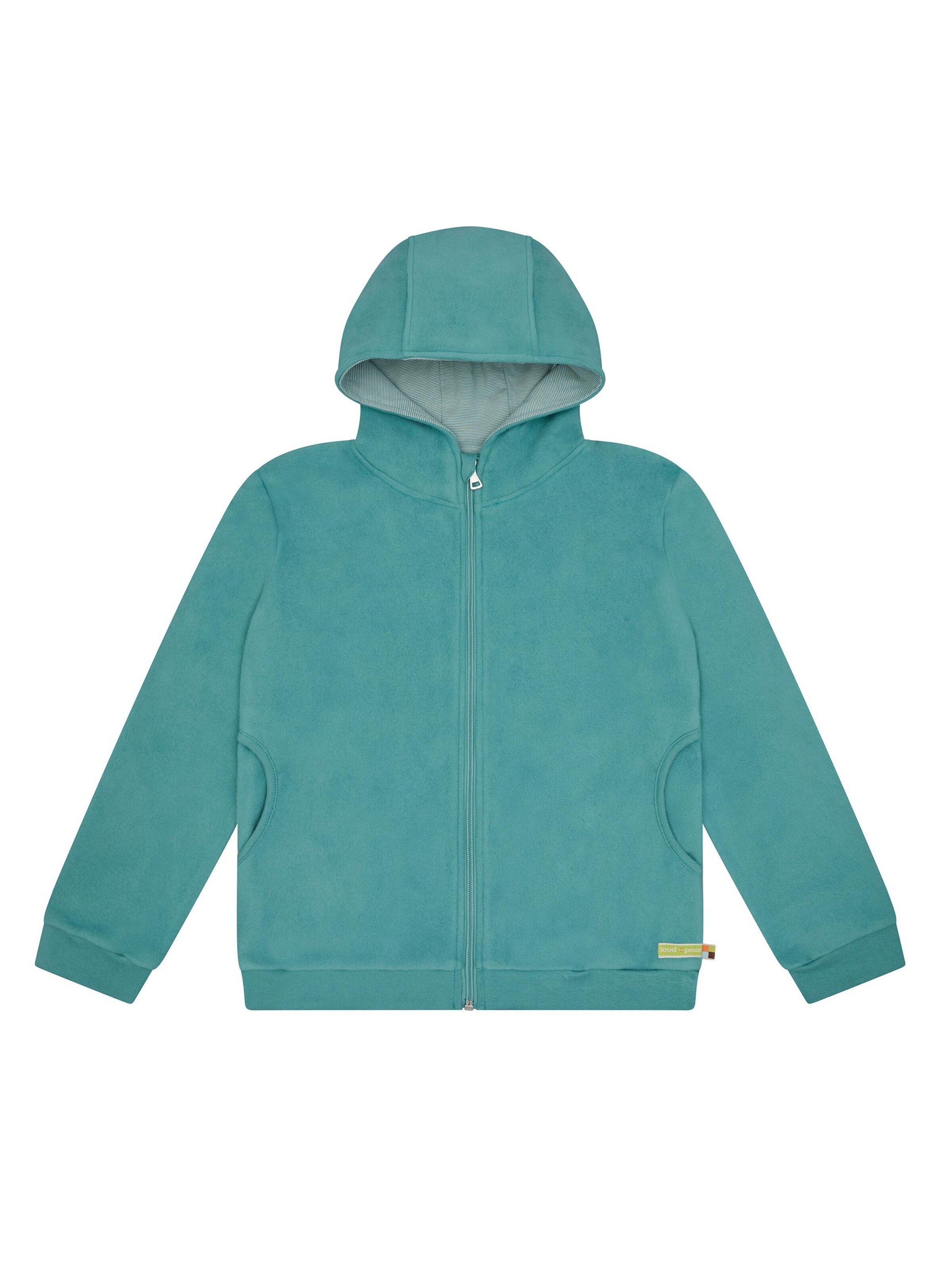 loud + proud Fleecejacke‌‌‌‌‌‌‌‌‌‌ in Grün: Vorderseite