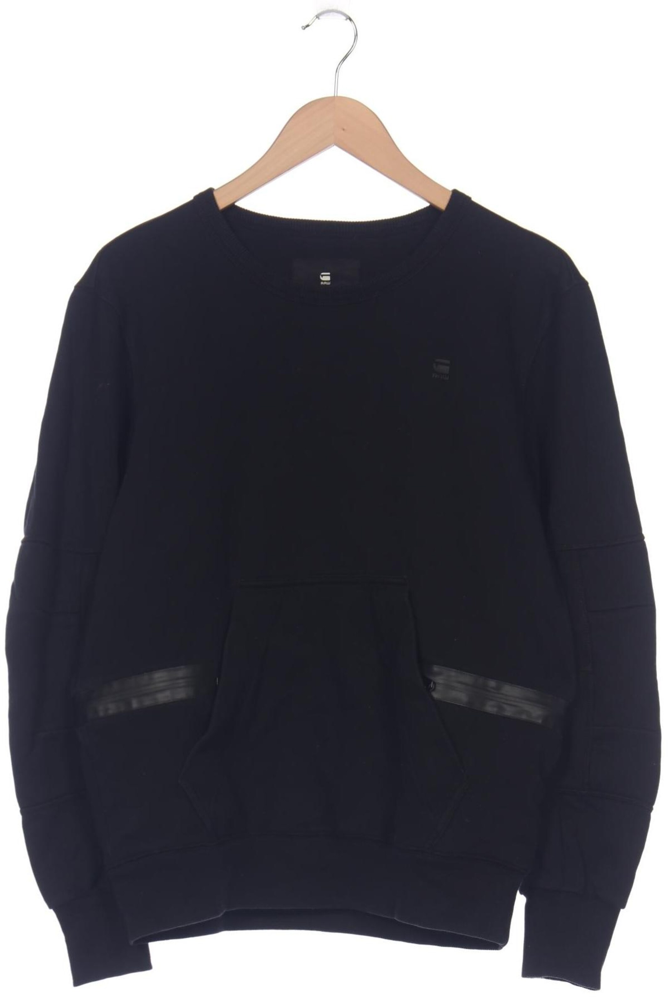 G-STAR Sweatshirt & Zip-Up Hoodie in M in Black: front