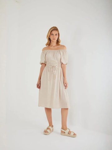 MixRay - Vestido em bege: frente