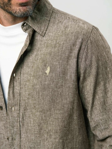 MCS Comfort fit Overhemd ' Dean Shirt ' in Bruin