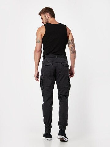 INDICODE JEANS Tapered Cargo Jeans 'Kerr' in Black