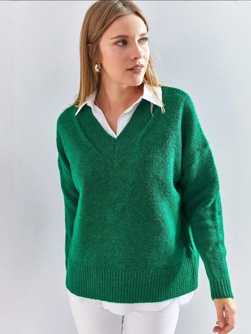 Bianco Lucci Kampsun 'Pullover', värv roheline