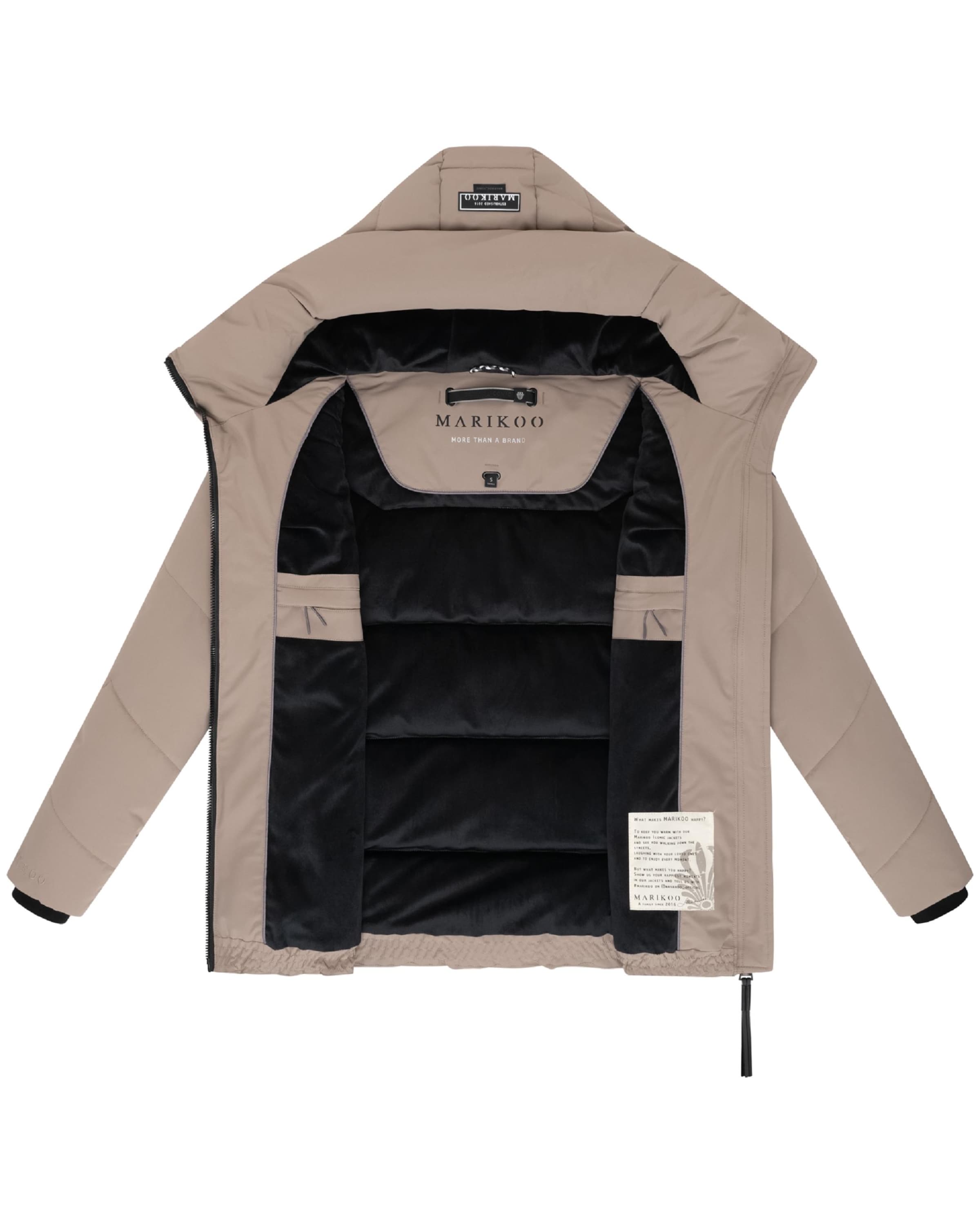 MARIKOO Χειμερινό μπουφάν 'Kuscheltatze XVI' σε μπεζ