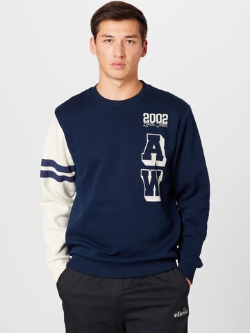 JACK & JONES Sweatshirt 'AWORLD' in Blue: front