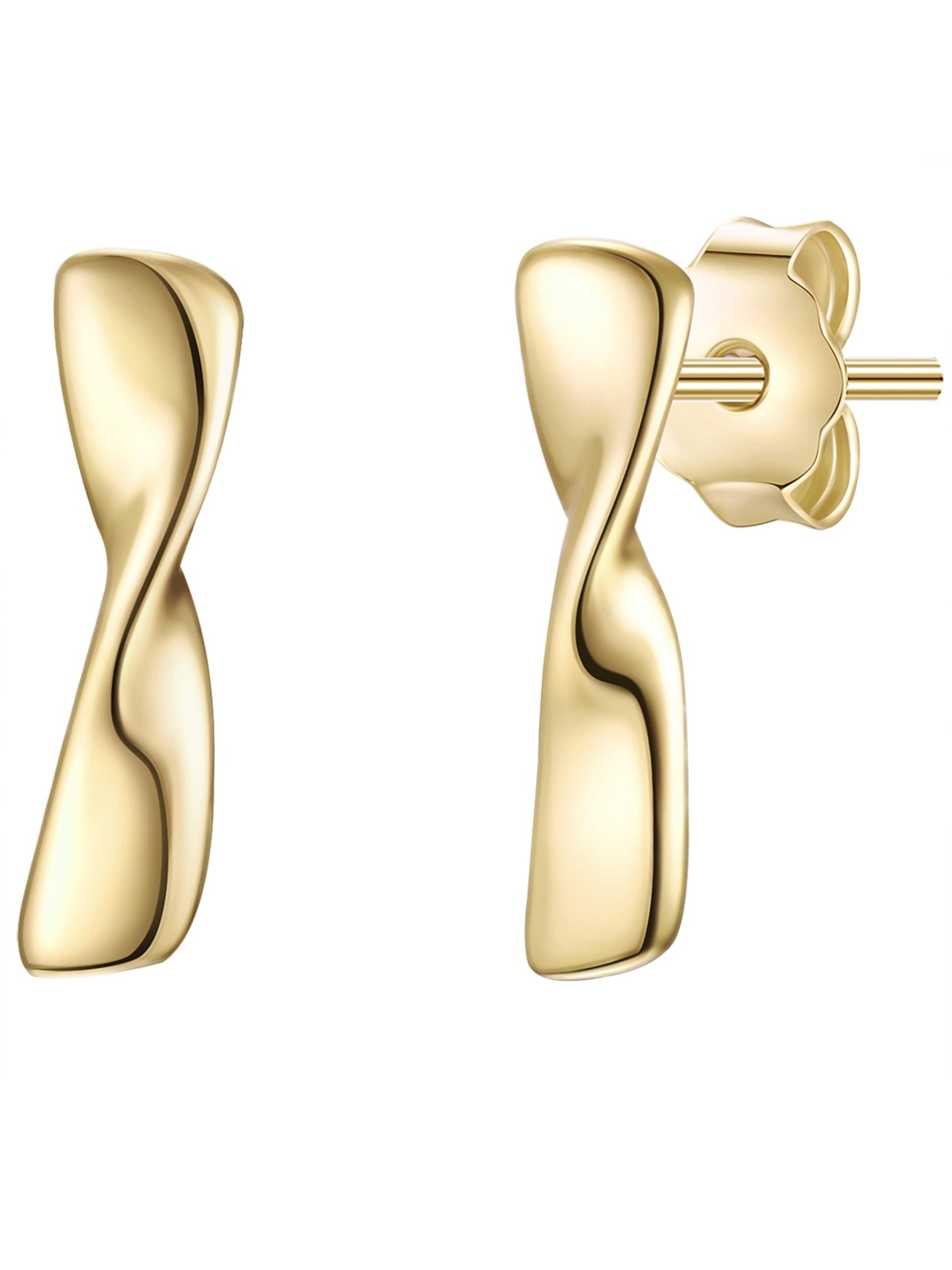 Lulu & Jane Oorbellen in Goud: voorkant