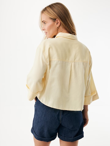 MEXX Blus 'Boxy Popeline' i gul