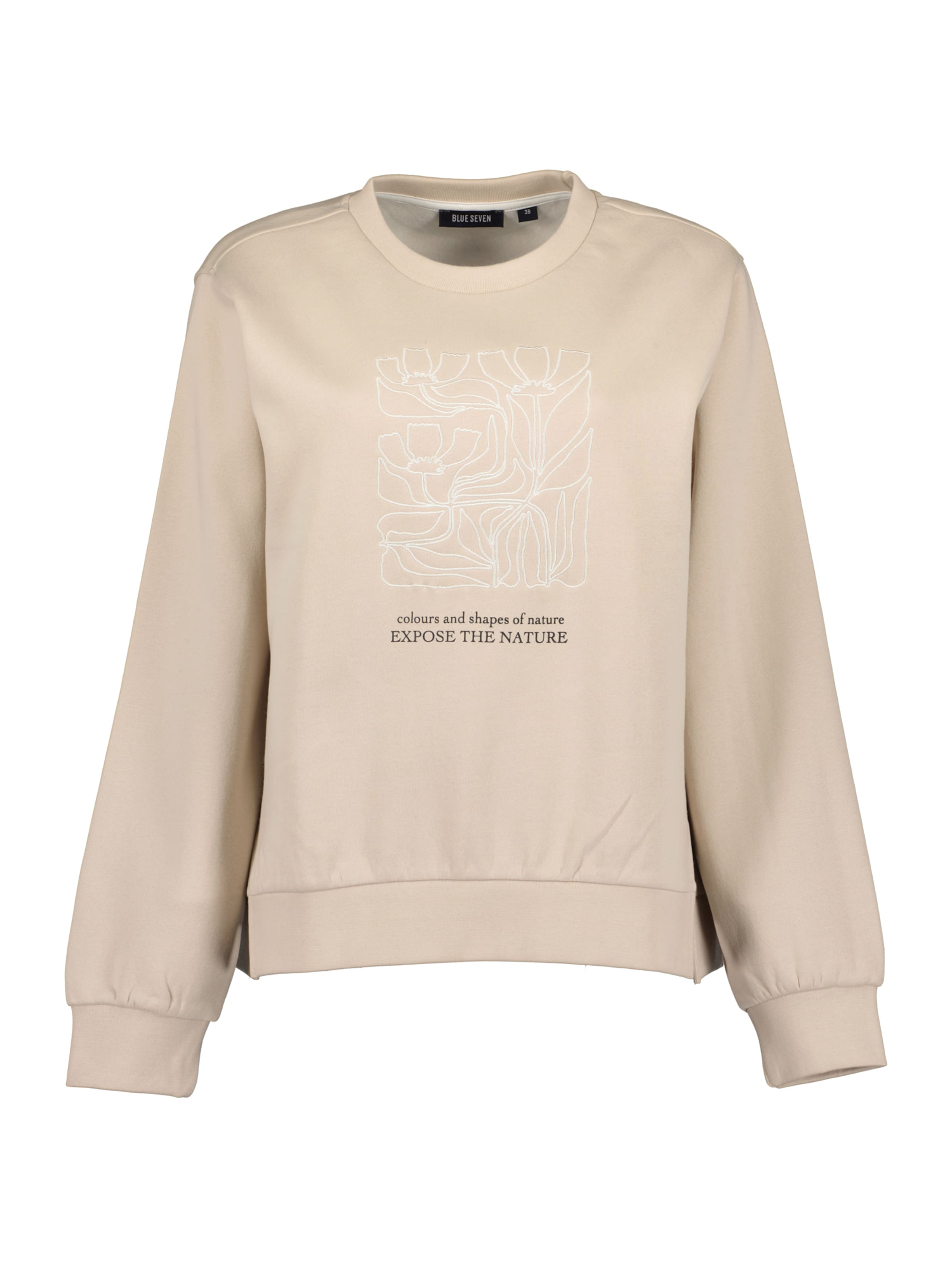 BLUE SEVEN Μπλούζα φούτερ σε μπεζ: μπροστά