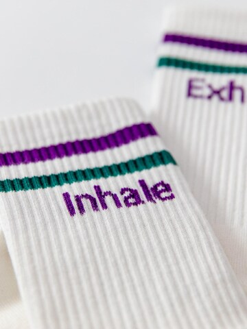 Divasya Socks 'Inhale Exhale' in Purple