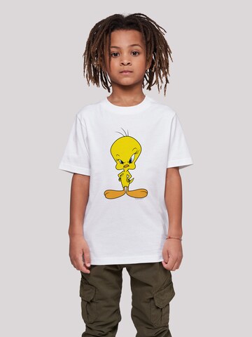 T-Shirt 'Looney Tunes Angry Tweety -WHT' F4NT4STIC en blanc : devant