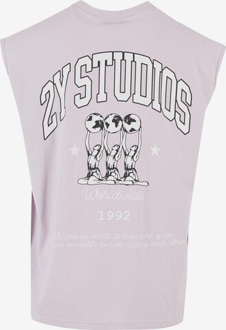 2Y Studios Shirt 'Globus' in Purple