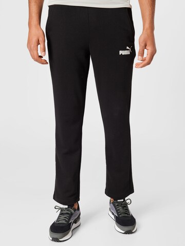 PUMA Regular Sports trousers 'Essentials' in Black: front