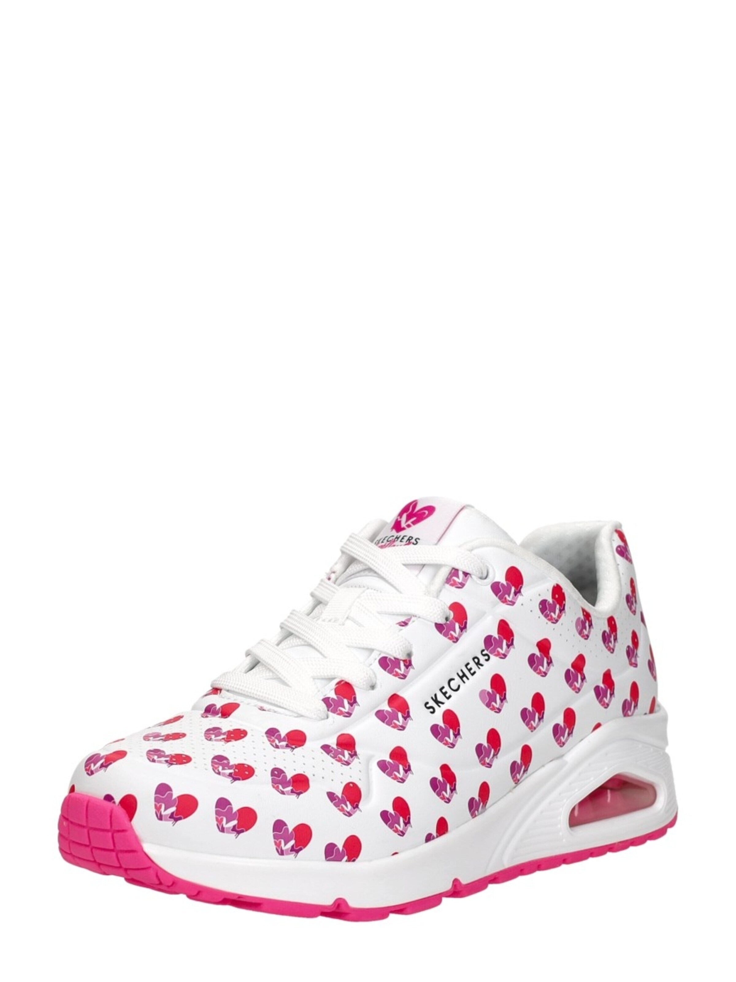 Baskets basses 'Uno - Live Colorfully' SKECHERS en blanc