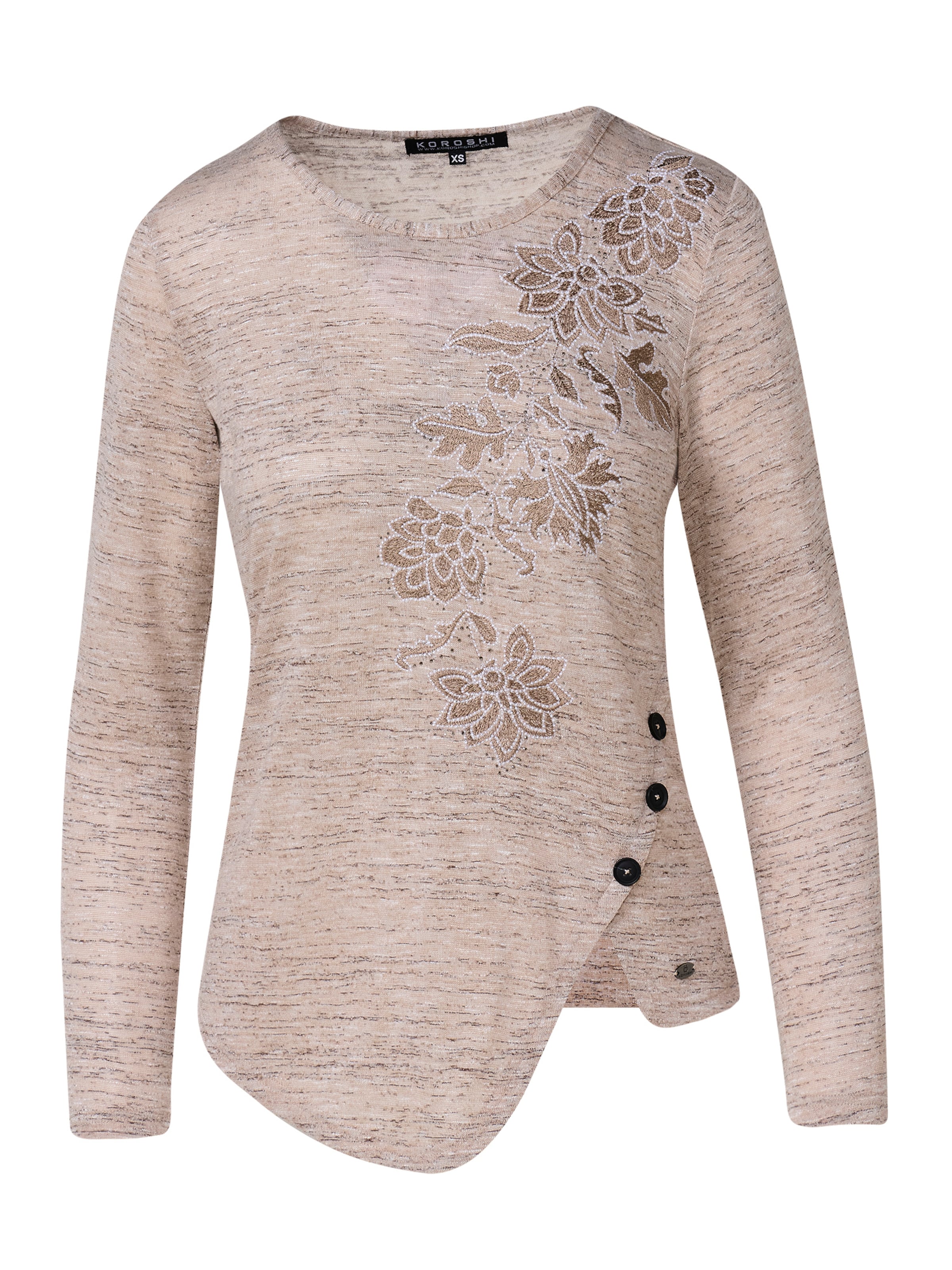 KOROSHI Tričko - Béžová: predná strana