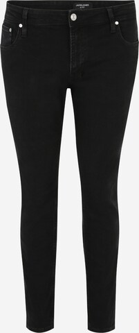 Jack & Jones Plus Slimfit Jeans 'LIAM ORIGINAL' in Zwart: voorkant