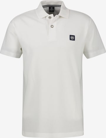 LERROS Maskulines Poloshirt aus Baumwolle mit griffiger Struktur in Weiß: Vorderseite