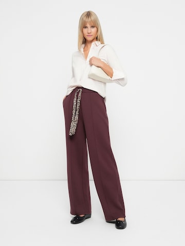 ONLY Wide Leg Hose 'ONLALINA' in Braun