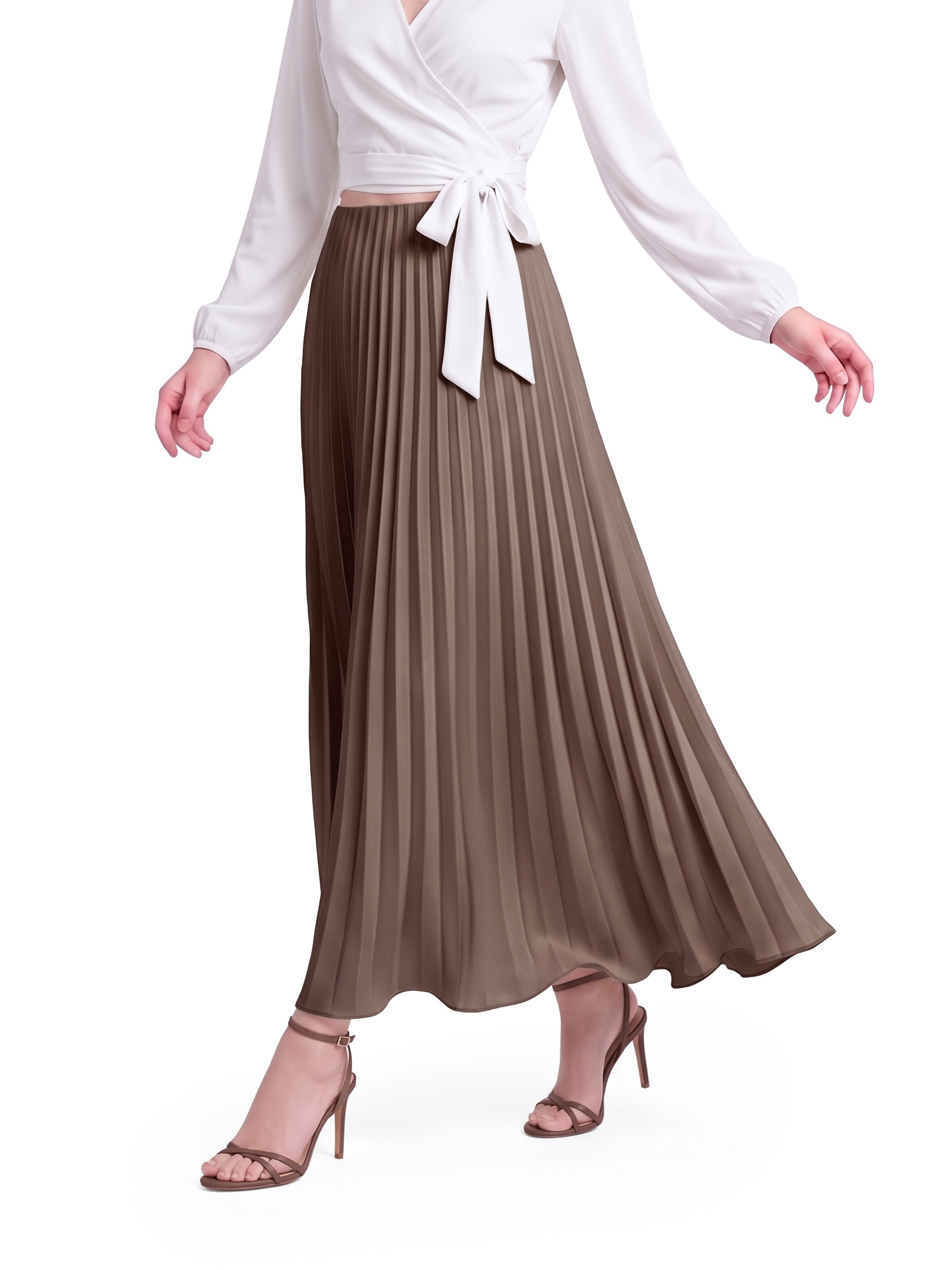 TorWeit Skirt 'PLISSEE ROCK' in Brown